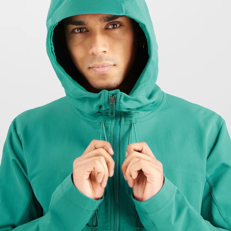 Turquoise Salomon Outpeak Softshell Full Zip Men's Jackets | PH 30965J